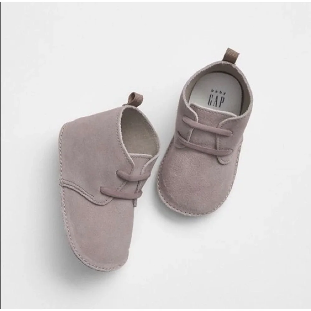 Baby Gap Suede Desert Boot Infant 6-12M Tahitian Pearl Gray Chukka Booties